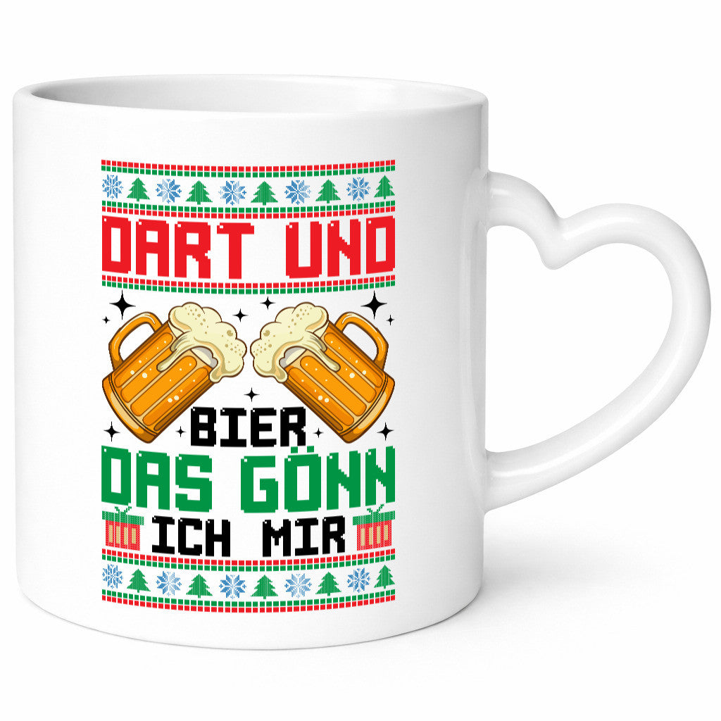 Dart und bier das gönn ich mir | ugly Christmas Geschenkidee Humor Tasse