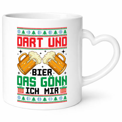Dart und bier das gönn ich mir | ugly Christmas Geschenkidee Humor Tasse