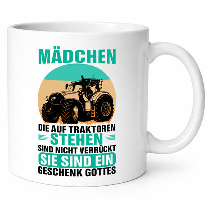 Mädchen die auf Traktoren stehen | Landwirt Bauer lustiger Spruch Geschenk