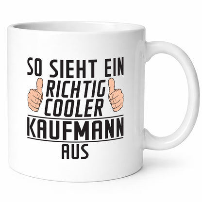 Richtig Cooler Kaufmann Kaufmänner lustig Humor Geschenkidee Geschenk Tasse