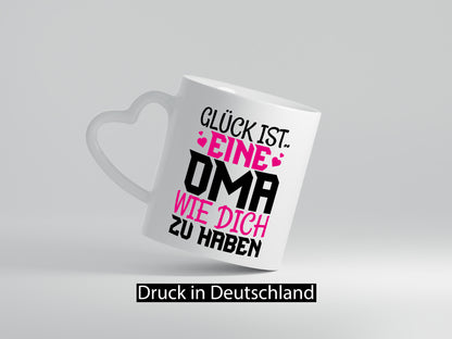 Glücklich dich zu haben Oma lustiger Spruch Geschenk Familie Geschenkidee Tasse