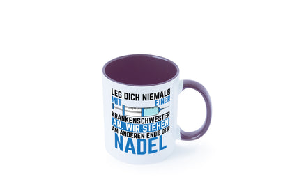Krankenschwester anlegen | Nadel Spritze Klinik Spruch Geschenkidee Humor Tasse