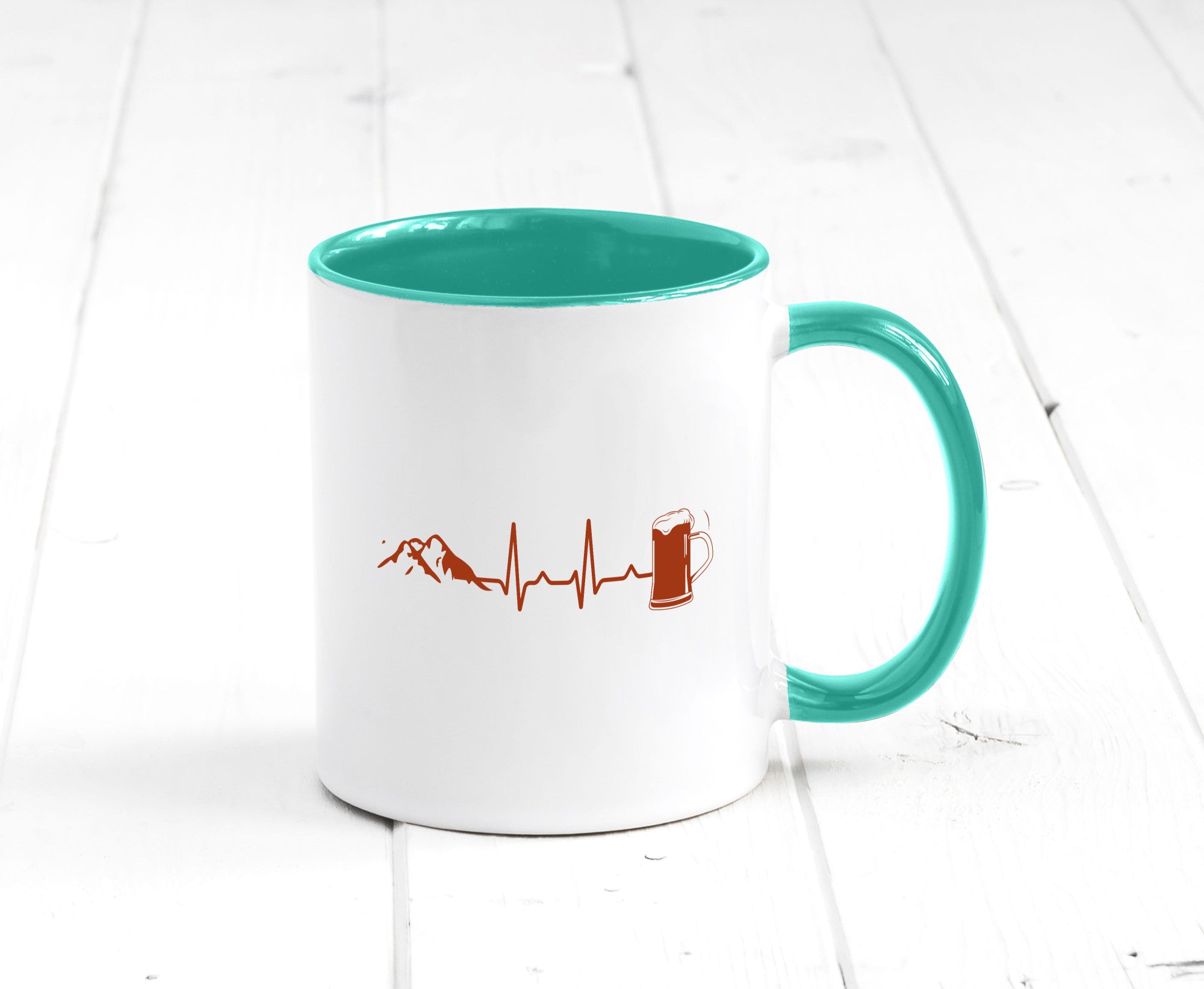 Berge und Bier | Wandern Wanderer Biertrinken Geschenkidee Humor Tasse