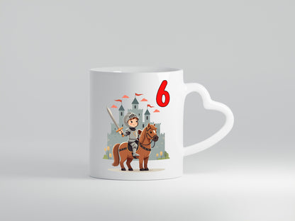 6. Geburtstag | 6 Jahre Ritter Junge Schloss Humor Geschenkidee Tasse