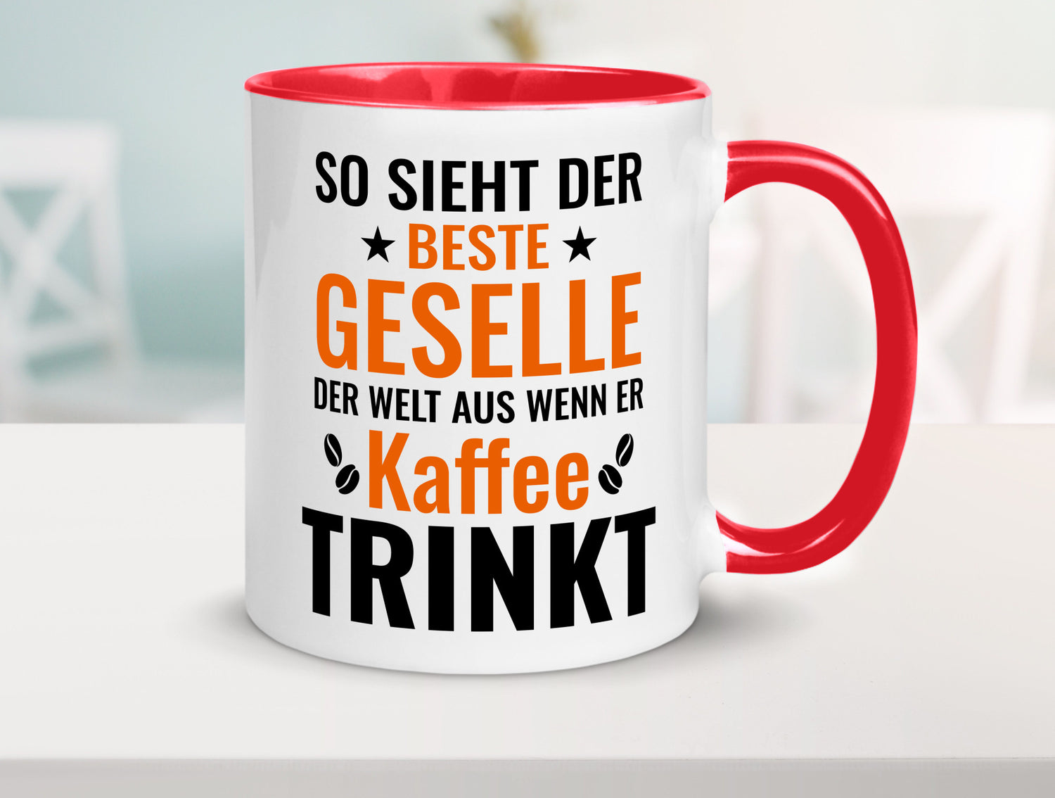 Kaffee trinkt: Geselle | Handwerker lustig Humor Geschenkidee Geschenk Tasse