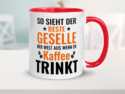 Kaffee trinkt: Geselle | Handwerker lustig Humor Geschenkidee Geschenk Tasse