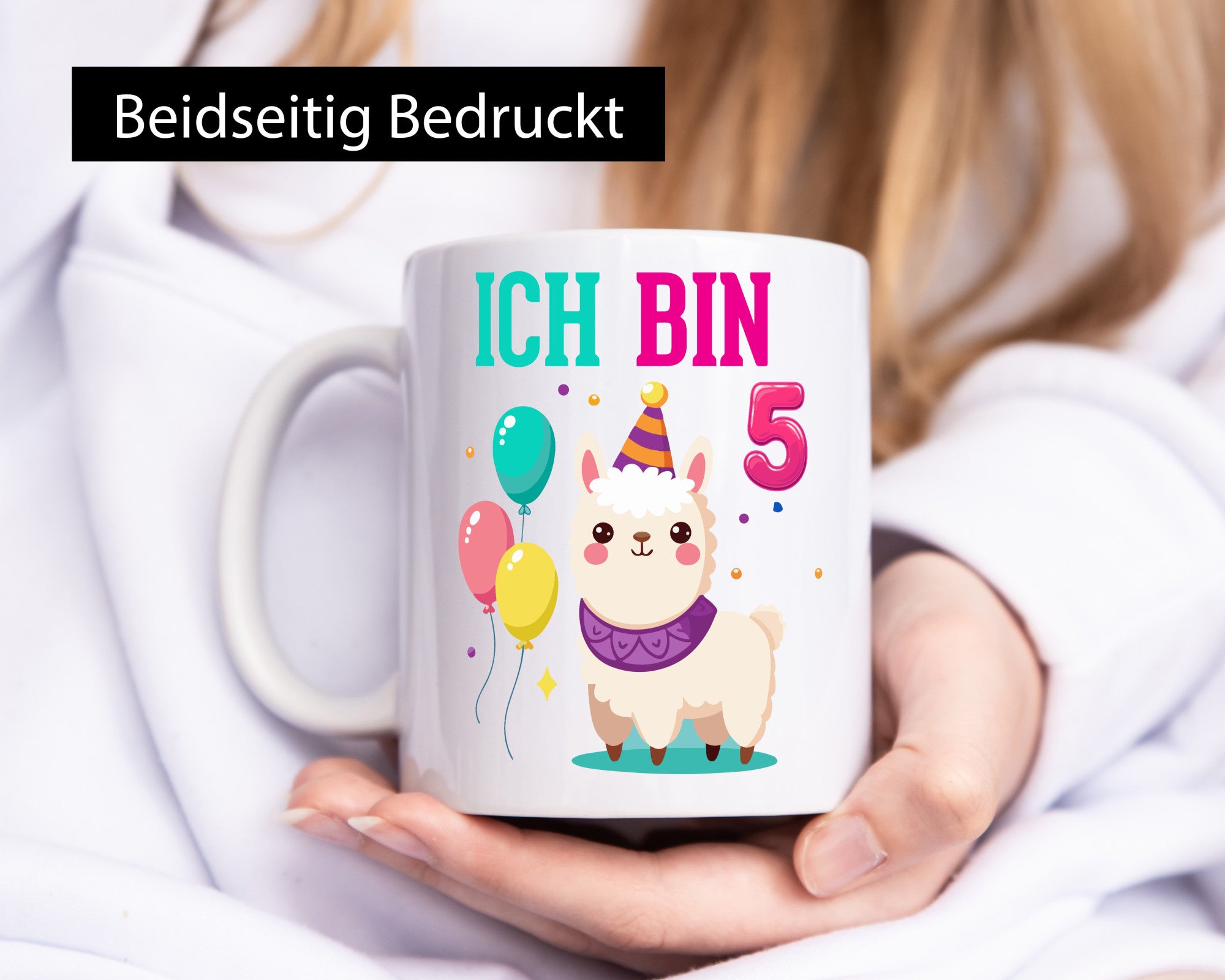 5. Geburtstag | 5 Jahre Lama Alpaka lustig Geschenkidee Geschenk Tasse
