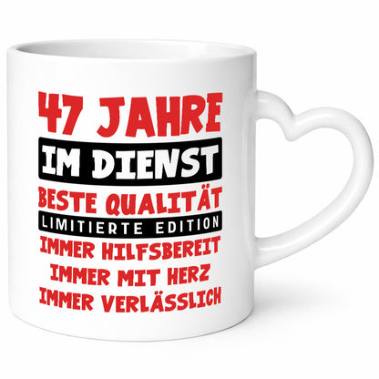 47 Jahre im Dienst | Jubiläum Arbeit v9 Humor Kollegen Büro Geschenkidee Tasse