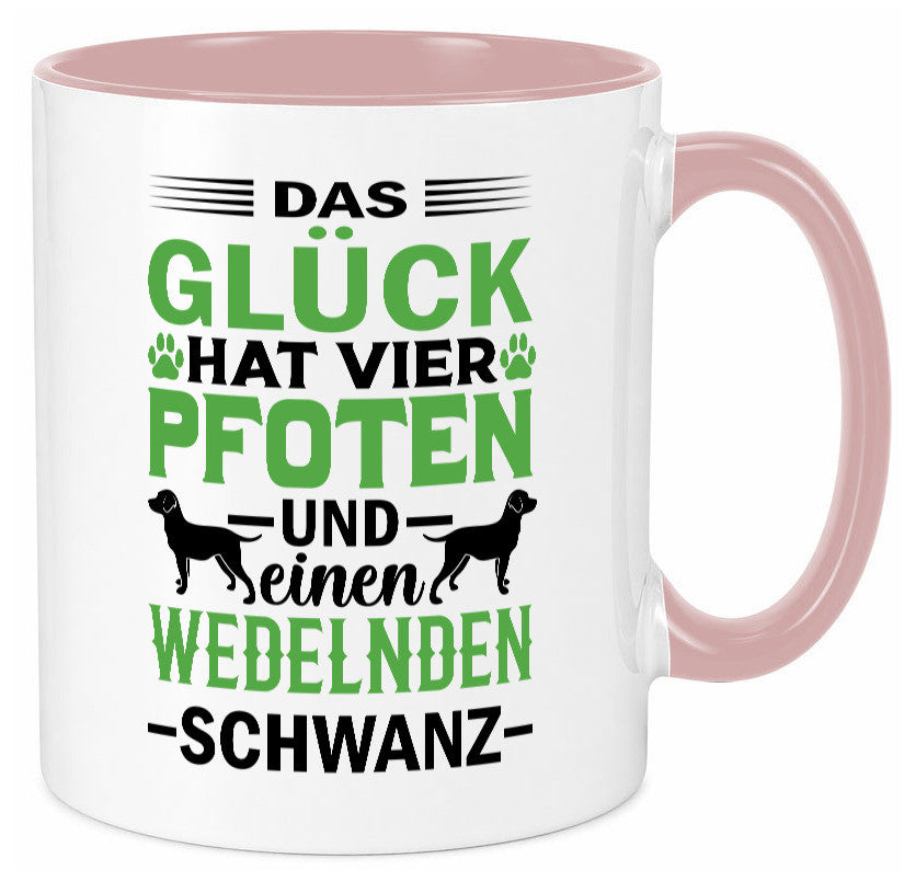 Das Glück hat 4 Pfoten | Hundeliebhaber Ich liebe Hunde Geschenk Tierliebhaber