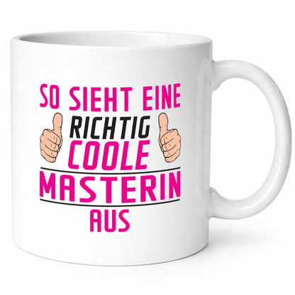 Richtig Coole Masterin | Student Uni Master Studium Geschenkidee Humor Tasse