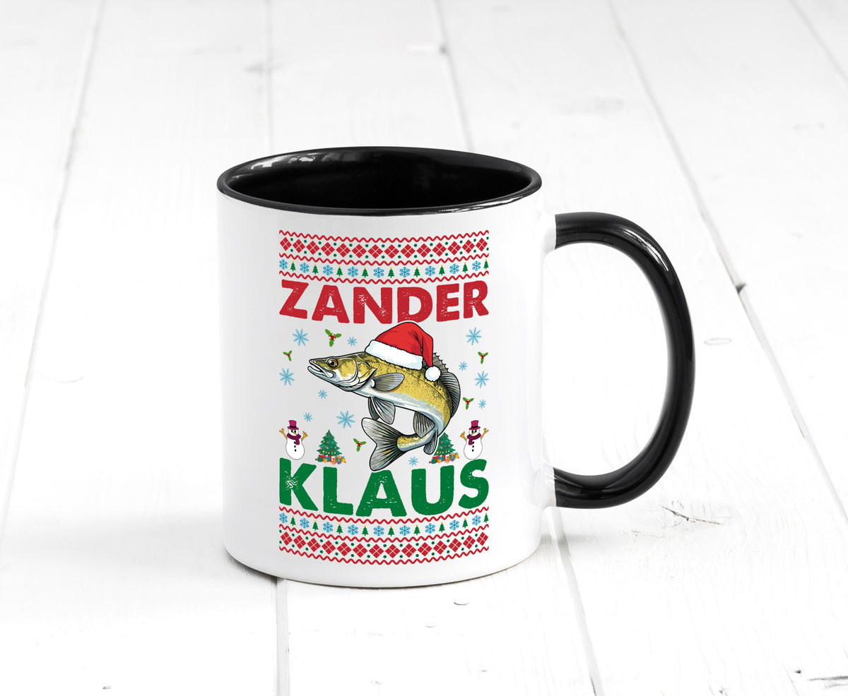 Zander Klaus | Ugly Christmas Angler Angeln v2 Geschenk Humor Geschenkidee Tasse