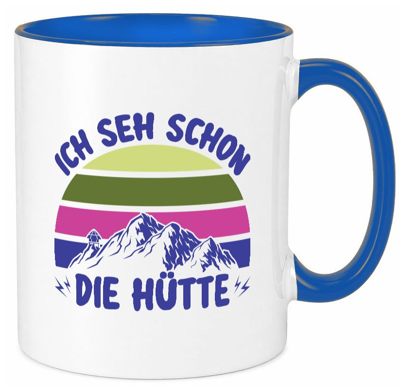 Ich seh schon die Hütte | Berge lustig Humor Geschenkidee Geschenk Tasse