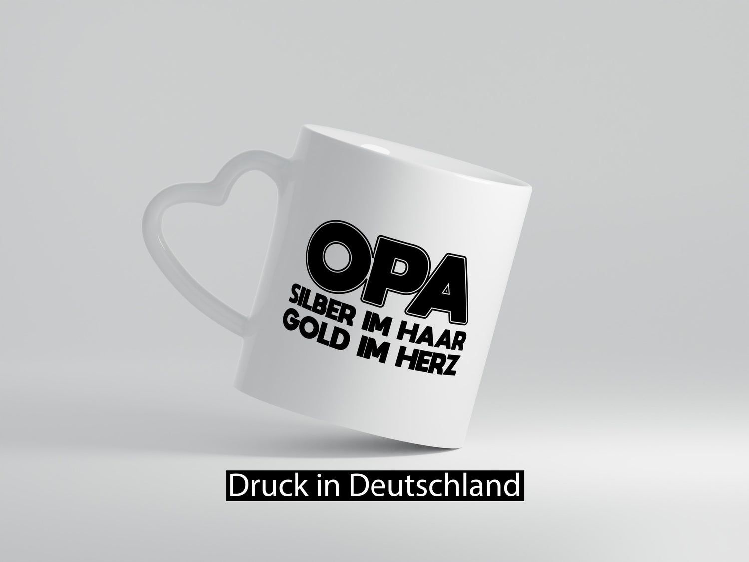 Opa silber im Haar, Gold Herz | Ffrisur Haarfarbe lustiger Spruch Geschenk