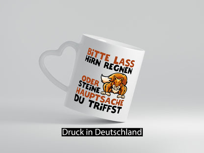 Hirn regen lassen lustiger Spruch Geschenk Humor Geschenkidee Tasse