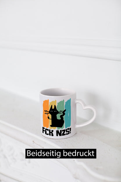 FCK NZS! | Katze Geschenkidee Tierliebhaber Humor Tasse