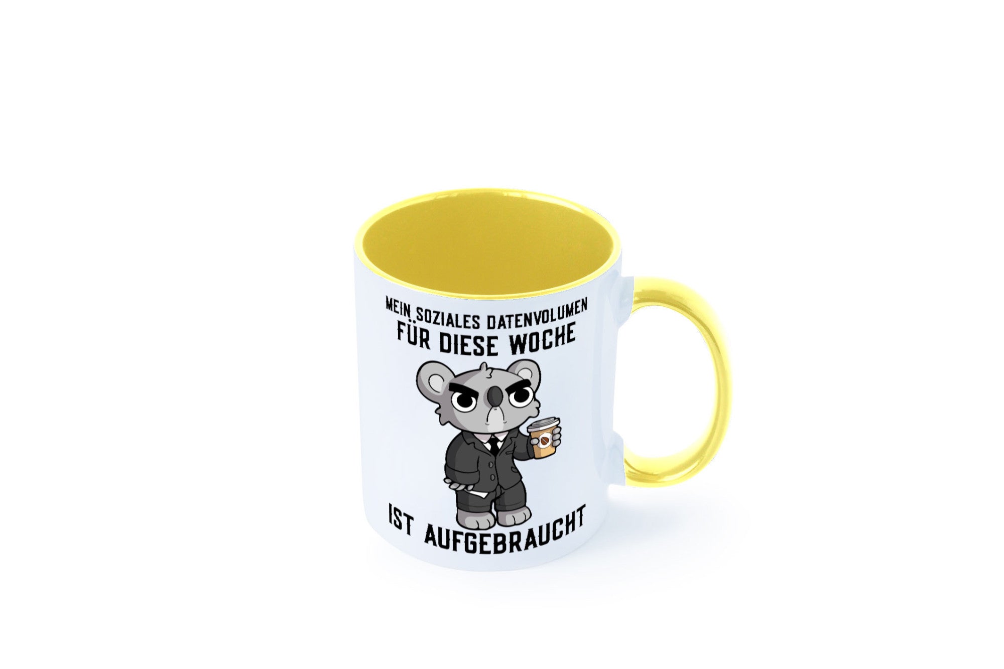 Soziales Datenvolumen | wütender Bär Einzelgänger Nerd Geschenkidee Humor Tasse