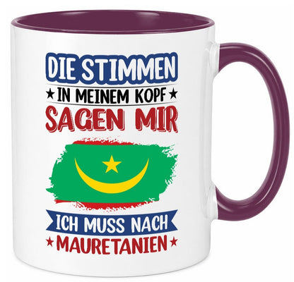 Mauretanien | Urlaub Stimmen in meinem Kopf Traumland lustiger Spruch Geschenk Tasse