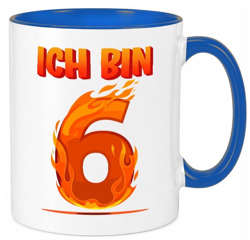 6. Geburtstag | 6 Jahre Drache lustig Geschenkidee Geschenk Tasse