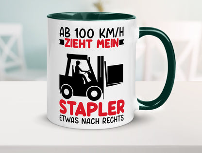Stapler zieht nach Rechts | Staplerfahrer Arbeit Geschenkidee Kollegen Büro