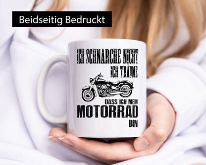 Ich schnarche nicht | Biker Tasse Motorradfahrer lustiger Spruch Geschenk Humor