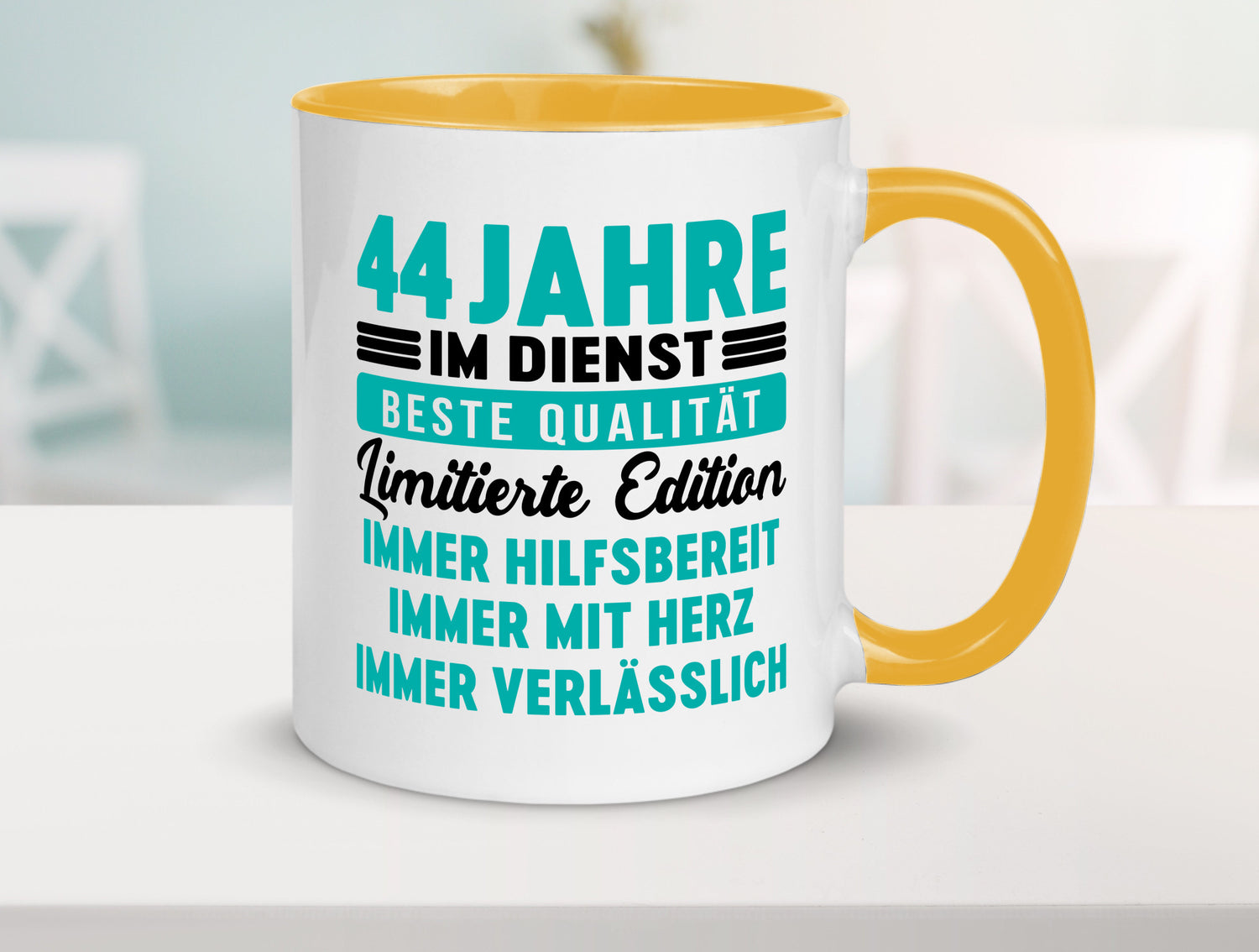 44 Jahre im Dienst | Jubiläum Arbeit v5 lustig Kollegen Büro Geschenk Tasse