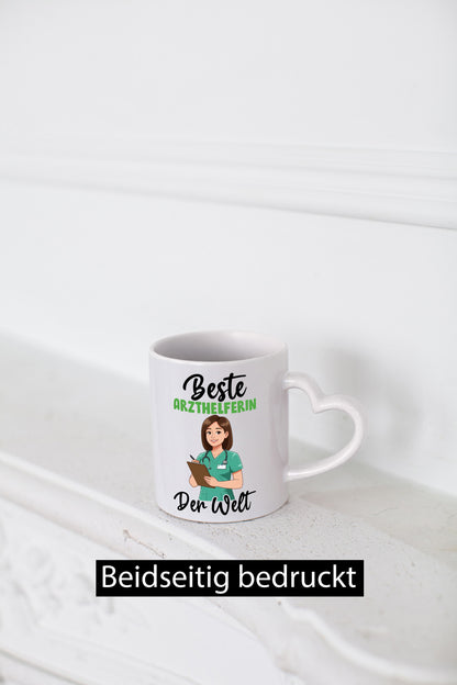 Beste Arzthelferin | Fachangestellte Medizin v2 Geschenkidee Humor Tasse