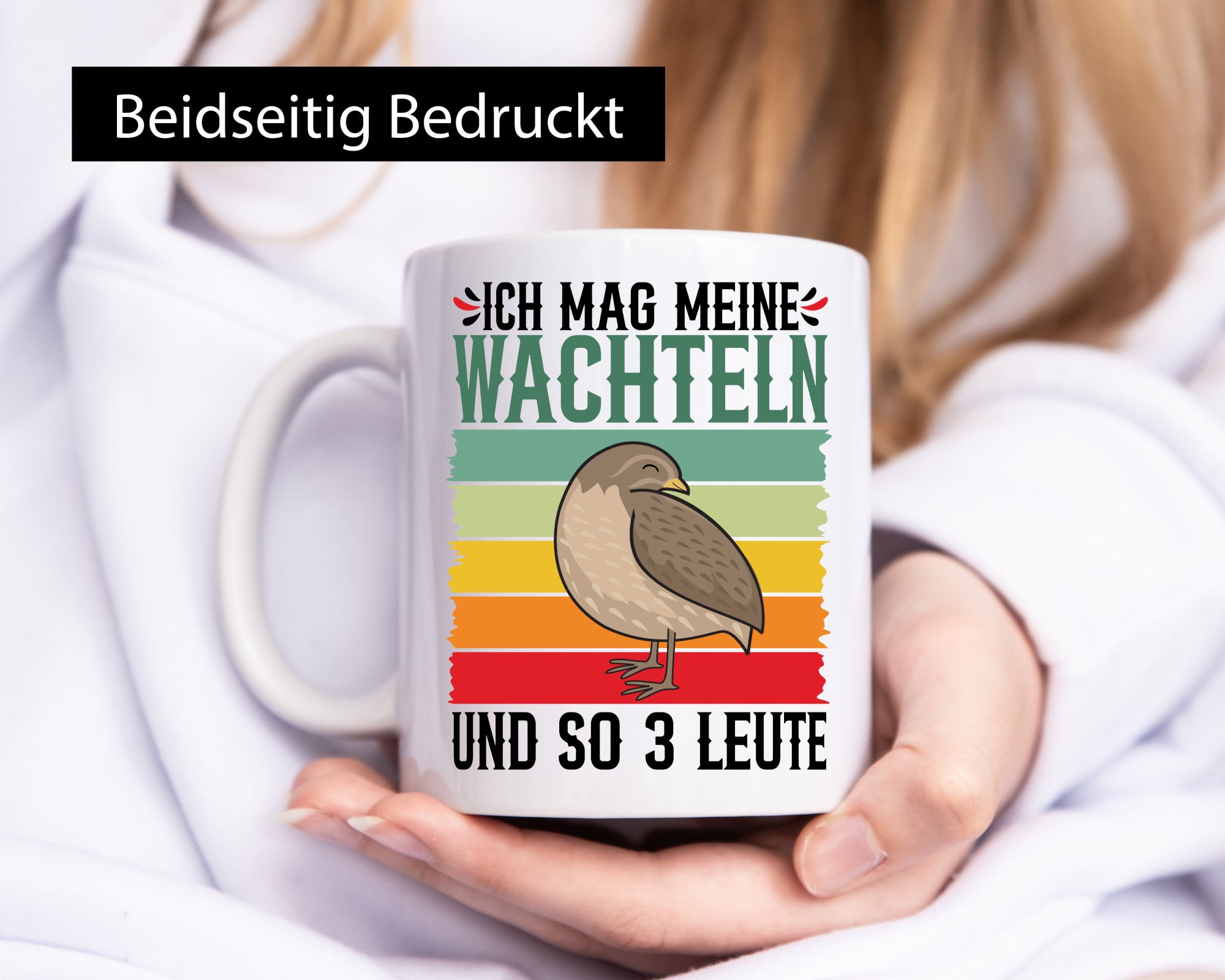 Ich mag meine wachteln und so 3 Leute | Wachtelzüchter Geschenkidee Humor Tasse