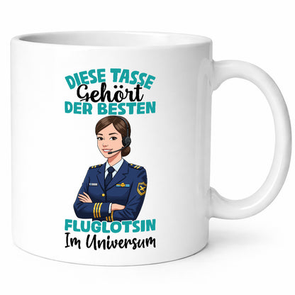 Im Universum: Fluglotsin | Flughafen Flugverkehr Geschenk Humor Geschenkidee