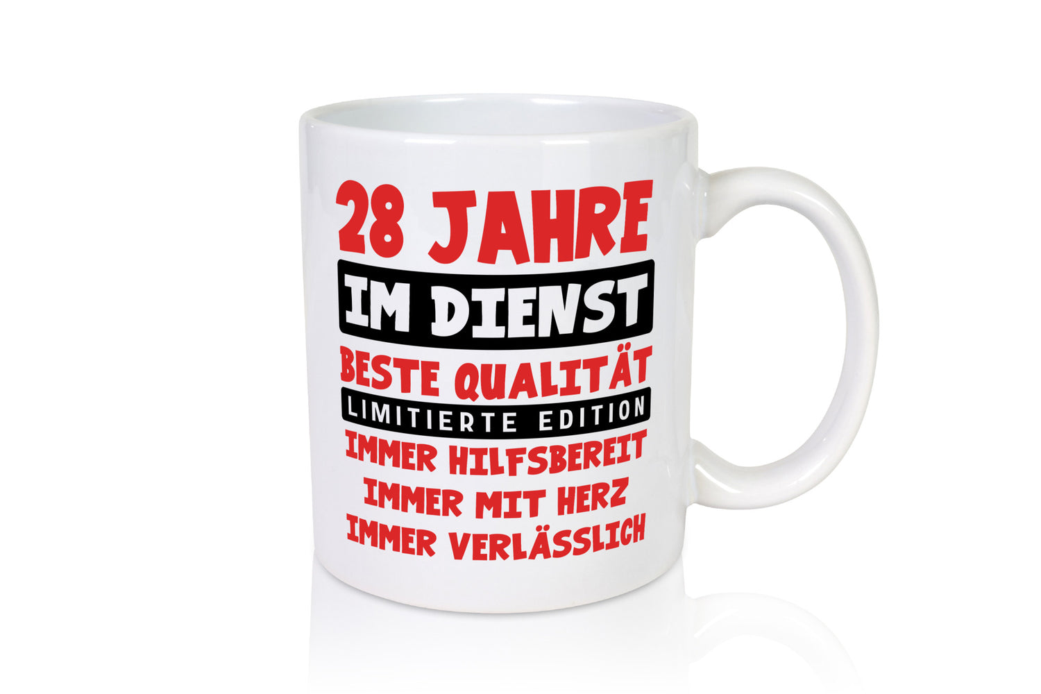 28 Jahre im Dienst | Jubiläum Arbeit v9 Humor Kollegen Büro Geschenkidee Tasse