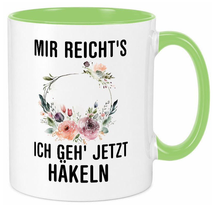 Ich geh` jetzt häkeln | Häkelzubehör Freundin Geschenkidee Humor Tasse