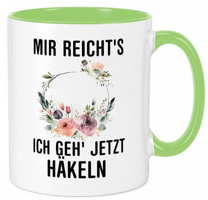 Ich geh` jetzt häkeln | Häkelzubehör Freundin Geschenkidee Humor Tasse