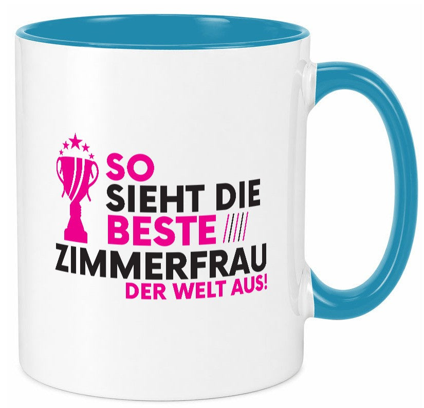 Die Weltbeste Zimmerfrau| Holzbau | Handwerkerin lustig Humor Geschenkidee Tasse