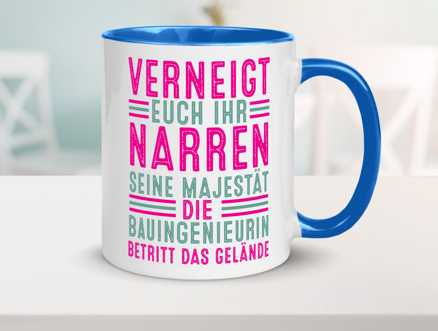Verneigt euch: Bauingenieurin | Ingenieurin Geschenkidee Humor Tasse