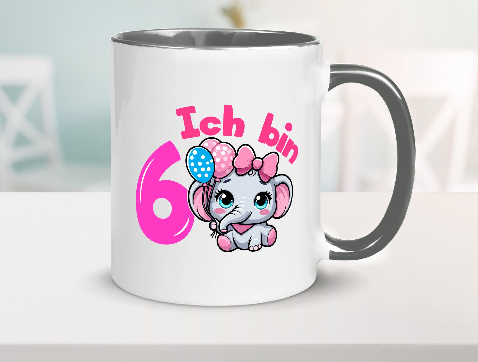 6. Geburtstag | 6 Jahre Elefant Mädchen Humor Geschenkidee Tasse