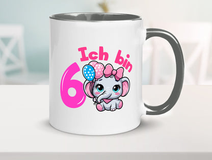6. Geburtstag | 6 Jahre Elefant Mädchen Humor Geschenkidee Tasse