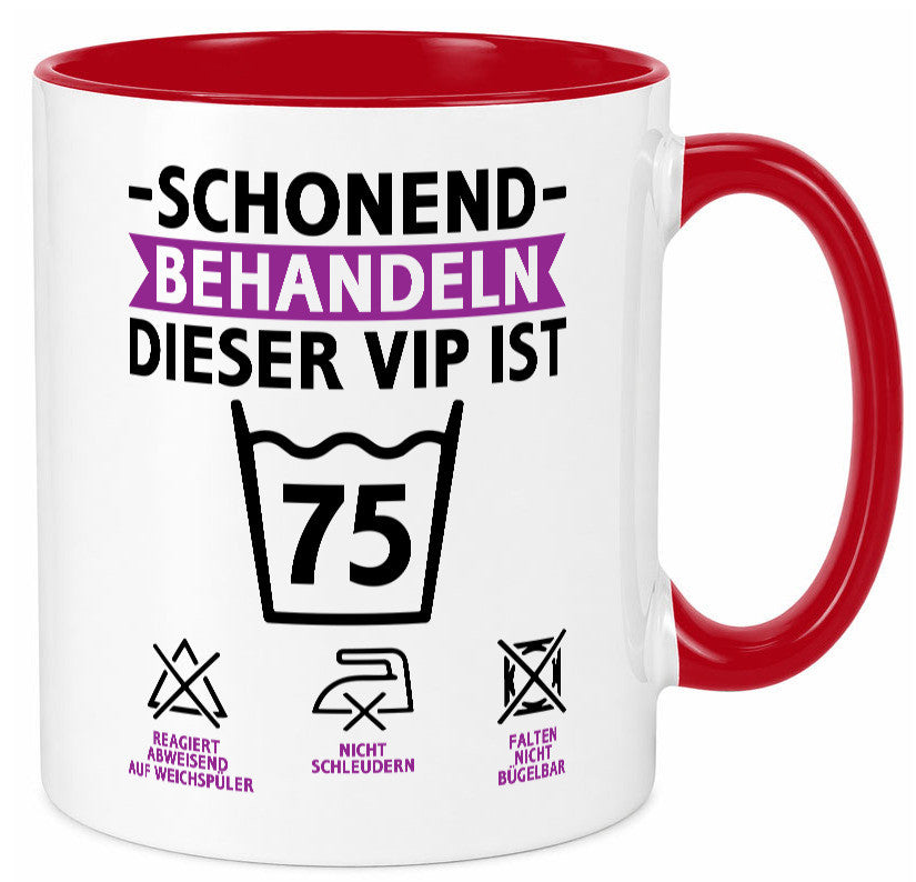 75 Geburtstag | schonend behandeln Jahre v2 lustiger Spruch Geschenk