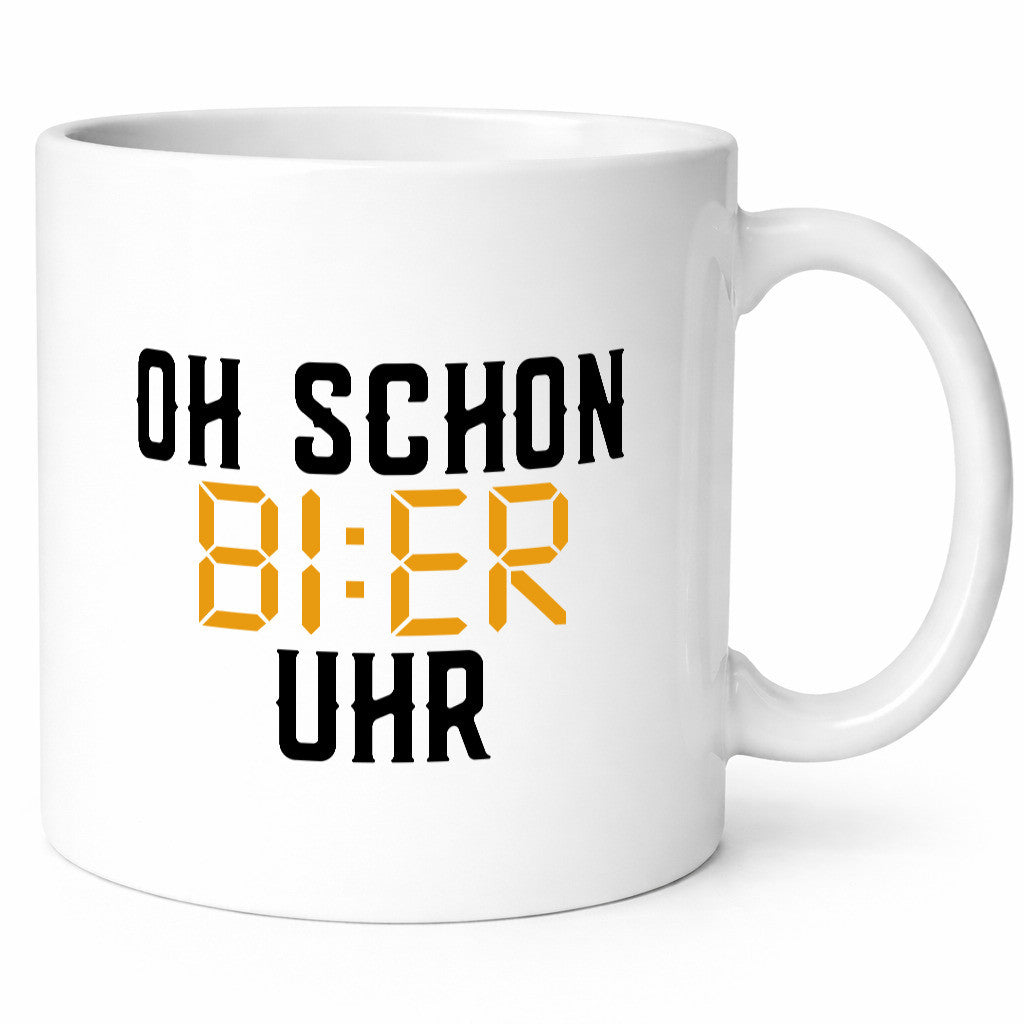 Oh schon Bier Uhr | Biertrinker Party Feiern Pils Humor Geschenkidee Tasse