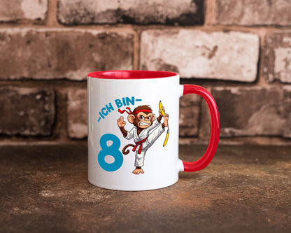Ich bin 8 | 8. Geburtstag Karate Kampfsport Affe lustiger Spruch Geschenk