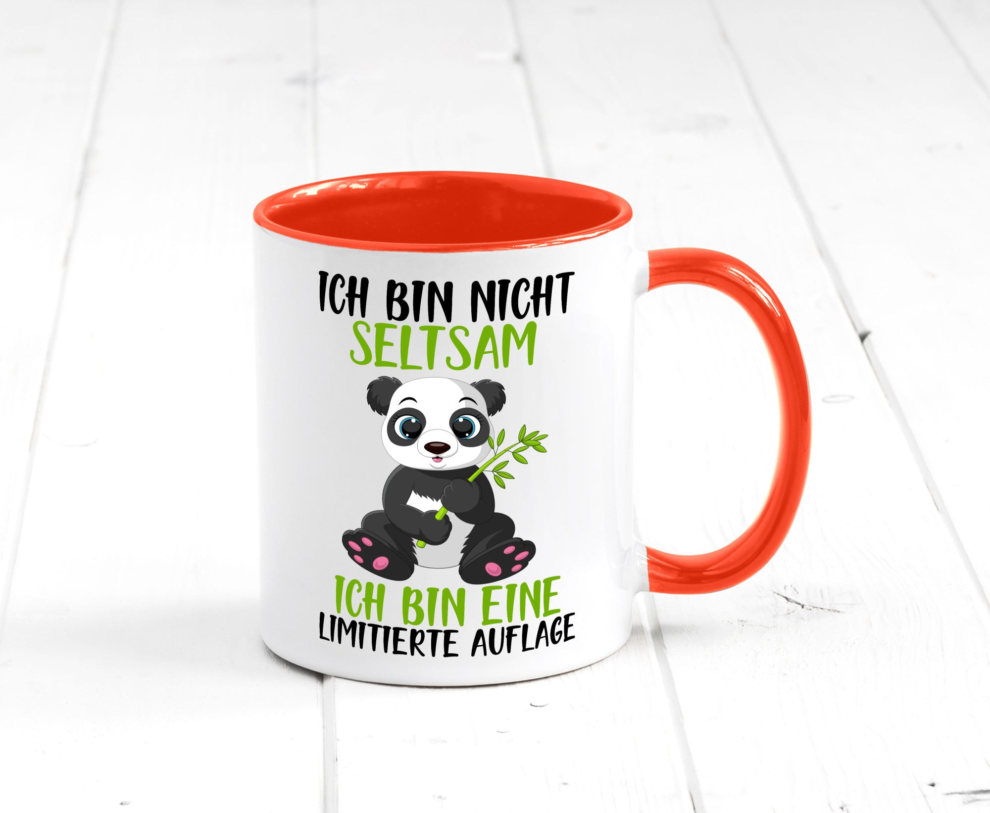 Ich bin nicht seltsam | süßer Pandabär lustiger Spruch Humor Geschenkidee Tasse