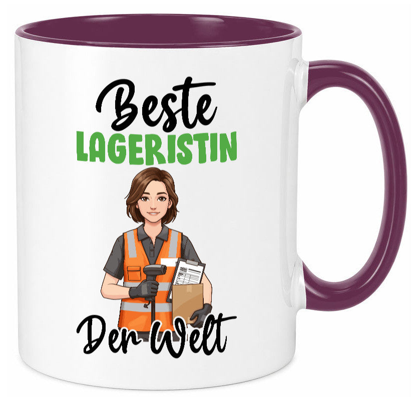 Beste Lageristin | Beruf Lager Arbeiterin v2 Geschenkidee Arbeit Kollegen Büro Tasse