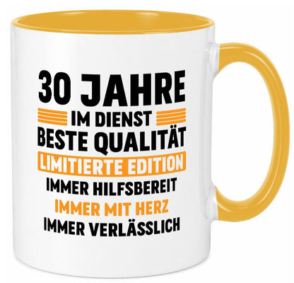 30 Jahre im Dienst | Jubiläum Arbeit v2 Geschenk Kollegen Büro lustiger Spruch Tasse