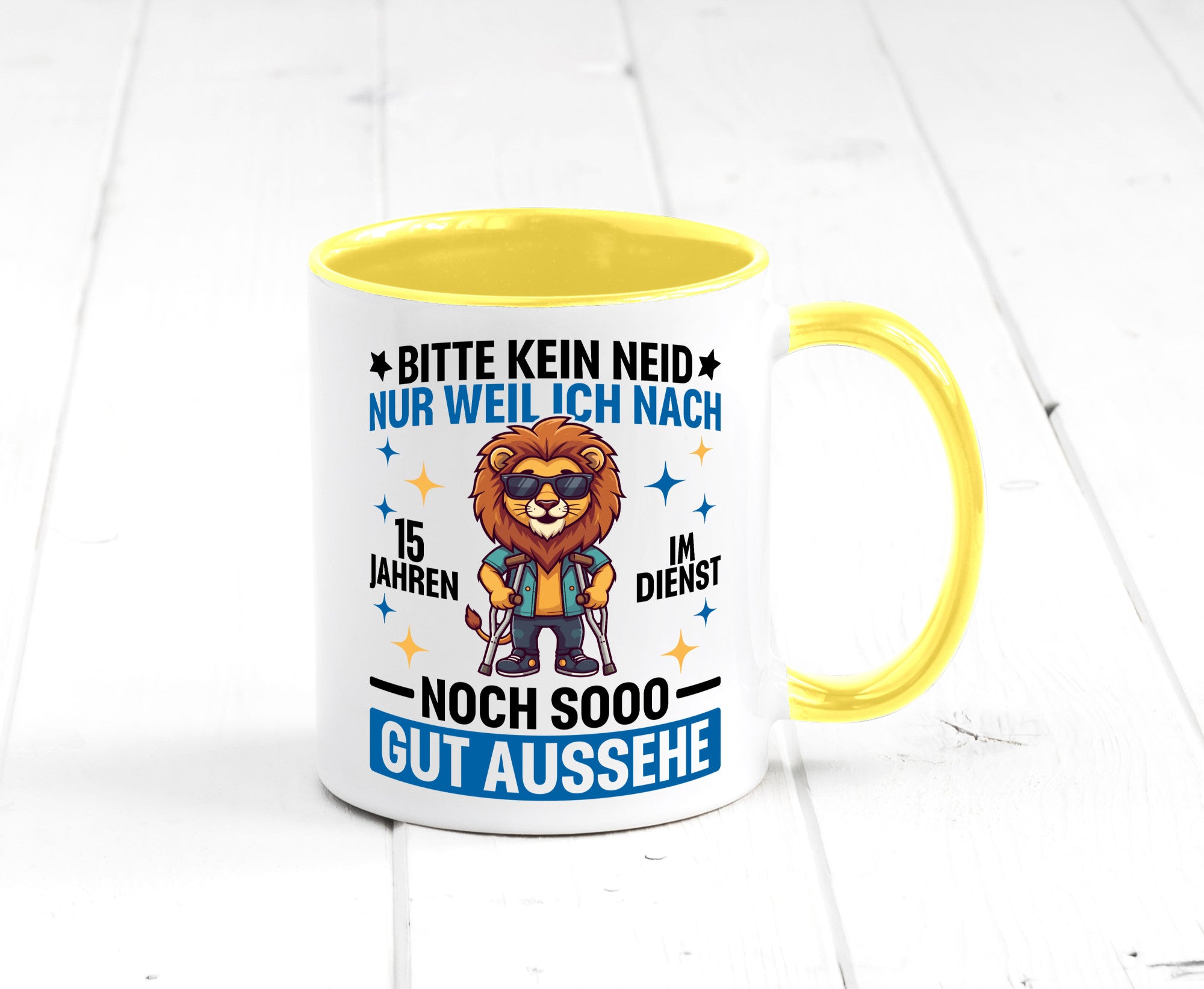 15 Jahre im Dienst | Arbeitsjubiläum Arbeit lustig Kollegen Büro Geschenk Tasse