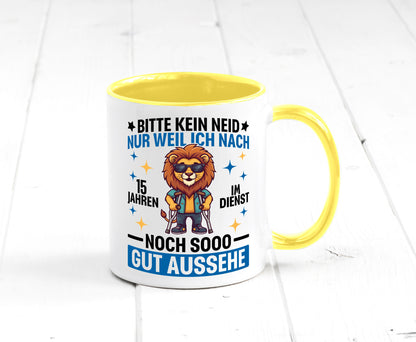 15 Jahre im Dienst | Arbeitsjubiläum Arbeit lustig Kollegen Büro Geschenk Tasse