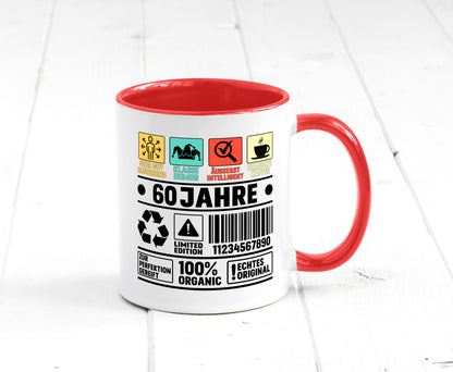 60. Geburtstag | 60 Jahre Humor Limited Edition Geschenkidee Tasse