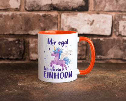 Mir egal, ich bin ein Einhorn | lustig Humor Geschenkidee Geschenk Tasse