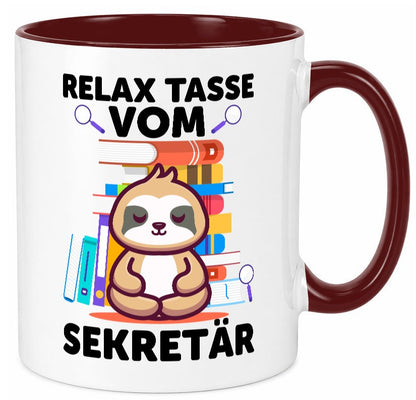 Relax Tasse: Sekretär | Büro Humor Arbeit Kollegen Geschenkidee Tasse