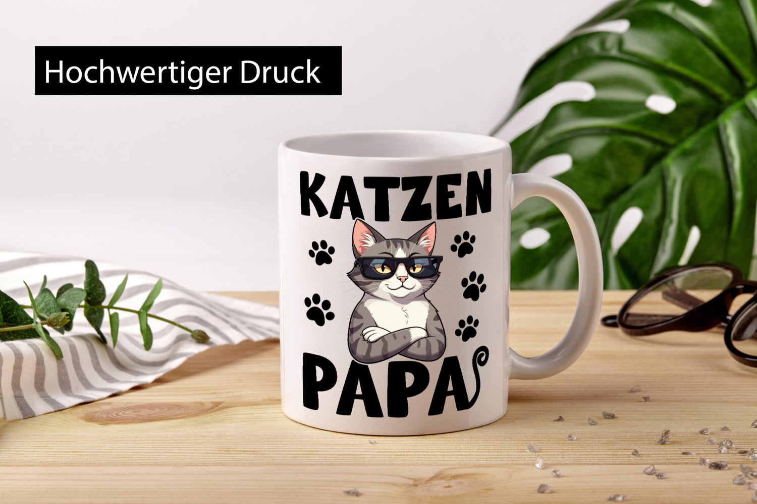 Katzen Papa | Katzenliebhaber Katze lustig Tierliebhaber Humor Geschenk Tasse