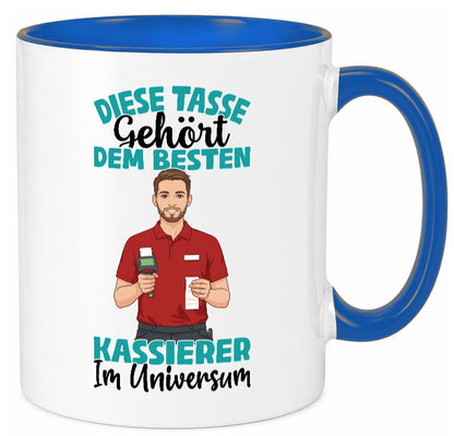 Im Universum: Kassierer Geschenk Humor Geschenkidee lustiger Spruch Tasse