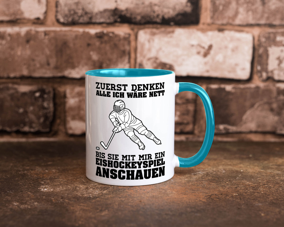 Eishockeyspiel | Eishockeyfan Tasse Eishockeyspieler Humor Geschenkidee