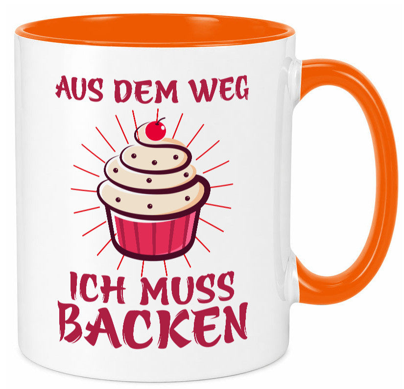 Aus dem weg ich muss Backen | Kuchen Humor Geschenkidee Tasse